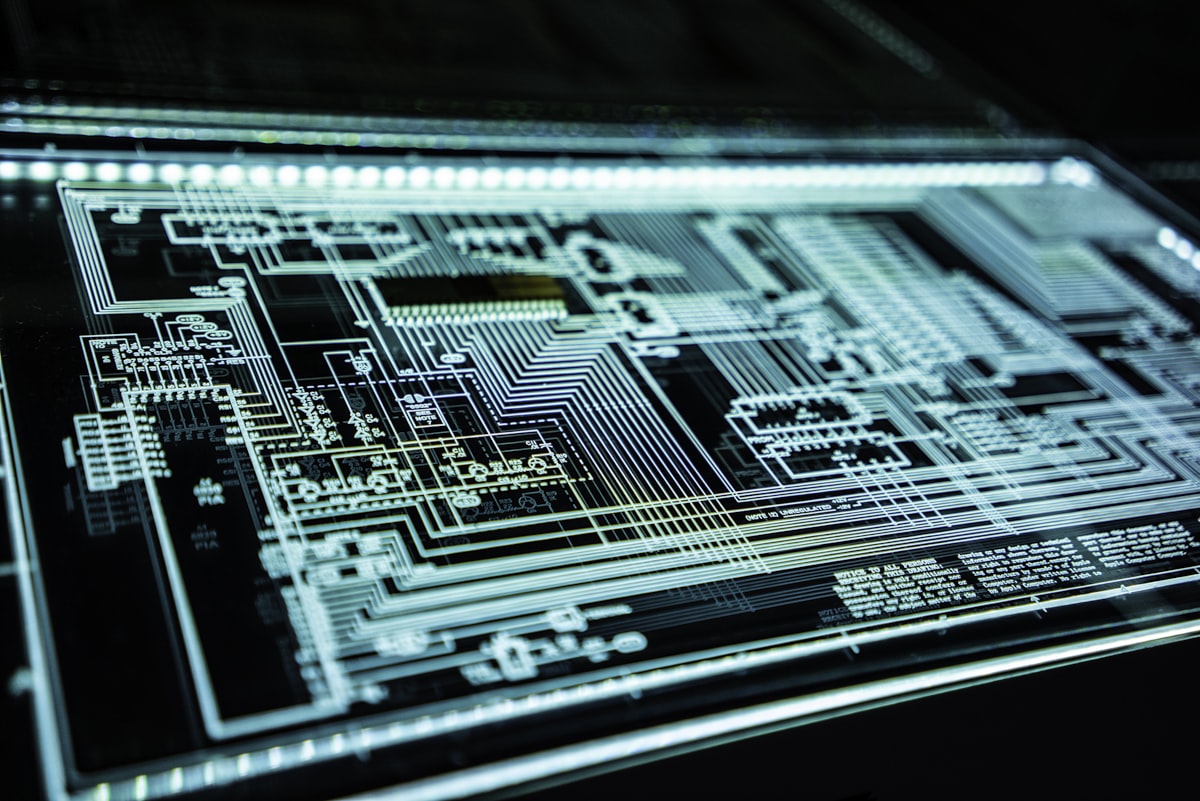 Abstract security circuitry — placeholder stock photo